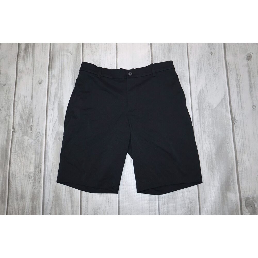 Nike Golf Shorts Men's 32 Gray Dri-Fit Tour Performance Stretch Flat Front Black